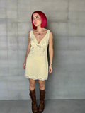 Butter yellow slip dress