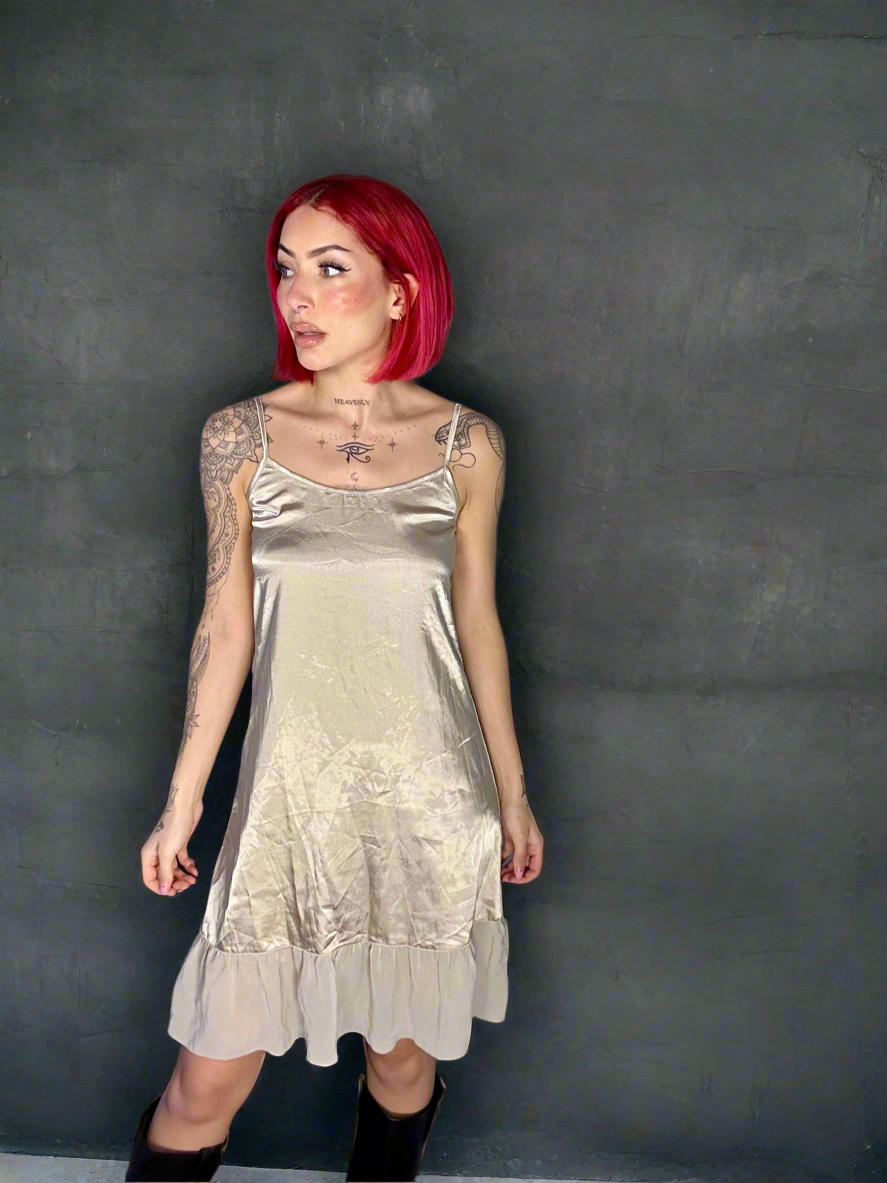 Champagne slip dress