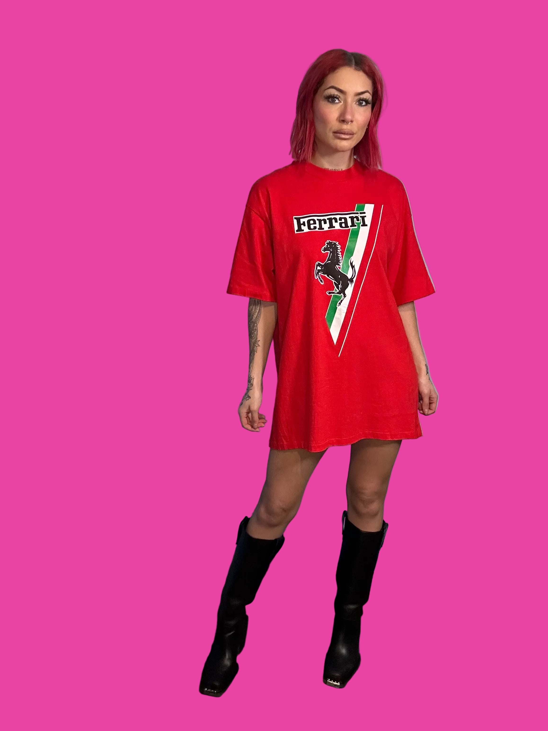 Red Ferrari oversized T shirt