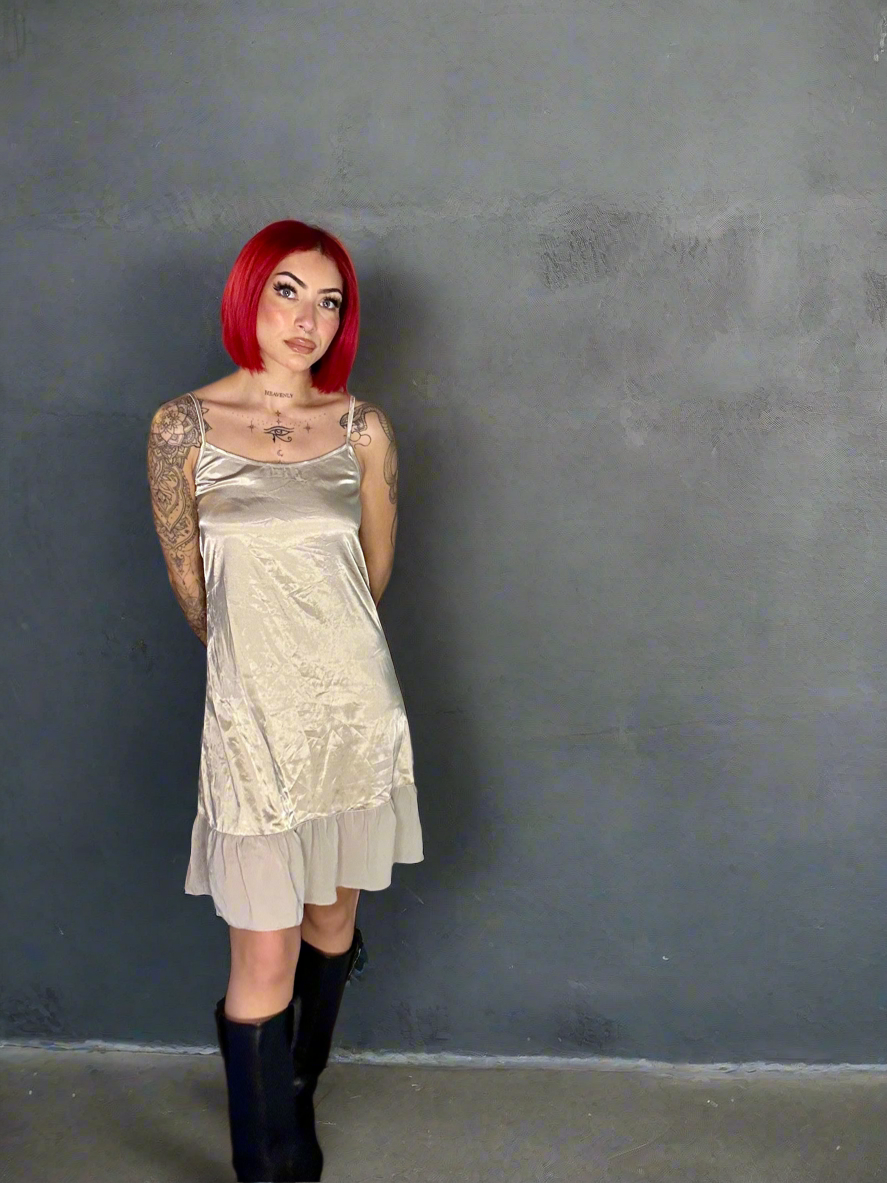 Champagne slip dress