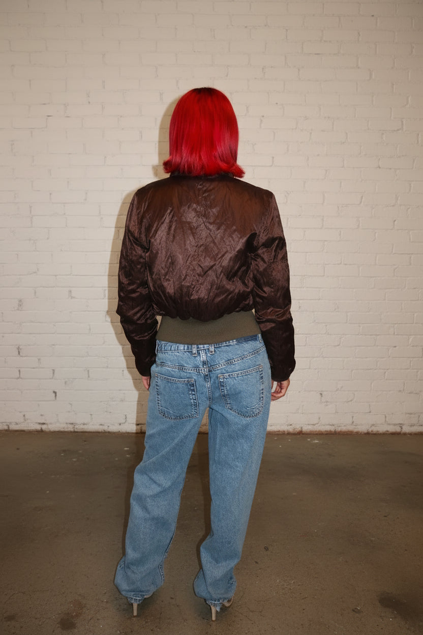 Brown bomber jacket