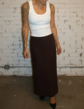 Brown A line maxi skirt
