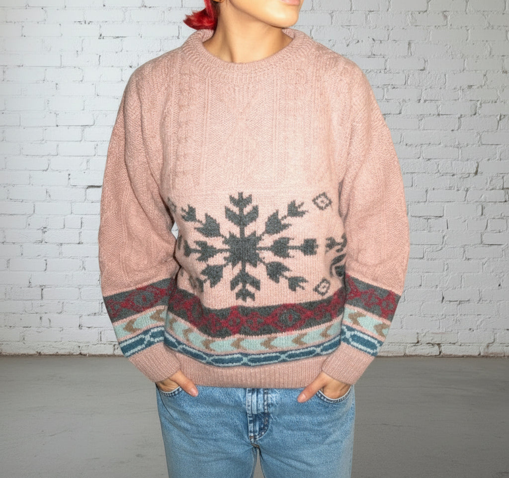 Festive chunky knit sweater