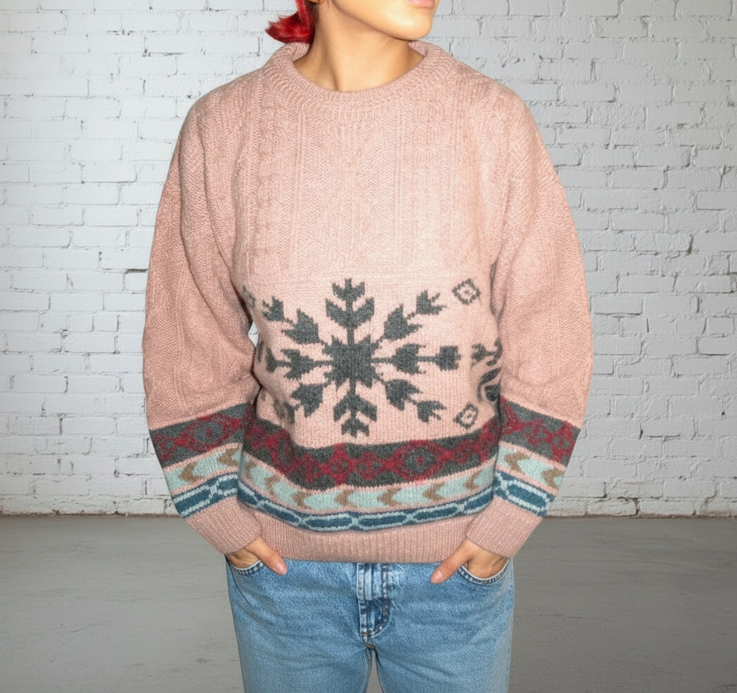 Festive chunky knit sweater