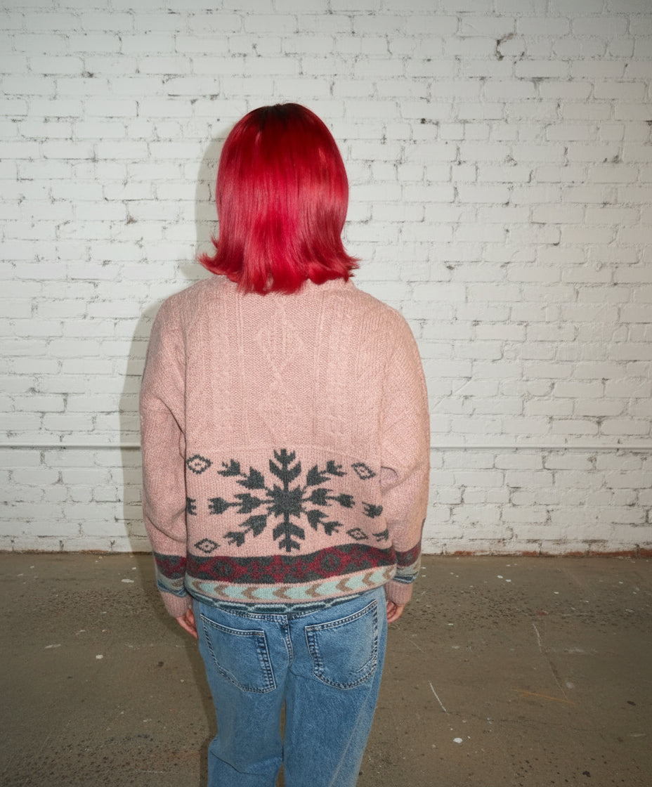 Festive chunky knit sweater